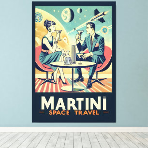 Martini Space Travel Posters Flight Crew Leinwanddruck