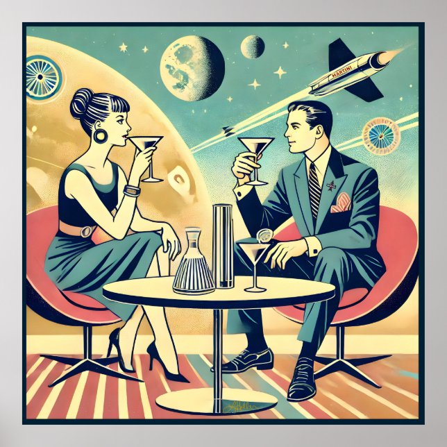 Martini Space Travel Posters Flight Crew Poster (Vorne)