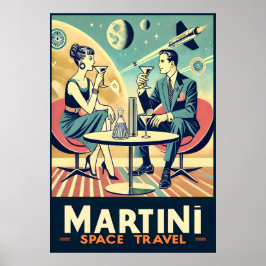 Martini Space Travel Posters Flight Crew Poster