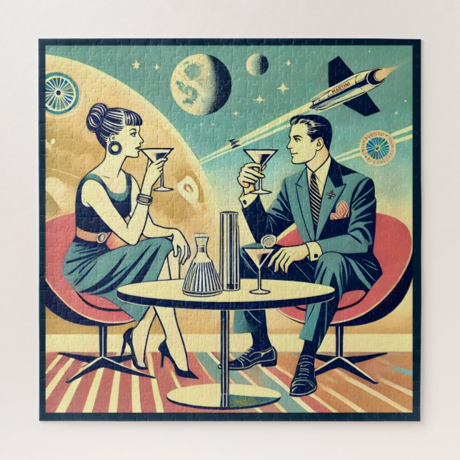 Martini Space Travel Posters Flight Crew Puzzle (Vertikal)