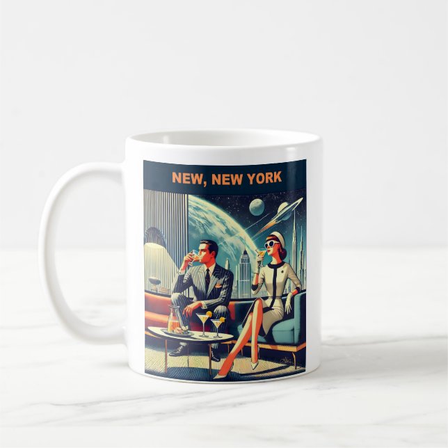Martini Space Travel Posters New, New York Kaffeetasse (Links)