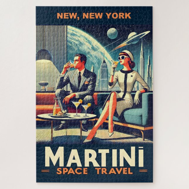 Martini Space Travel Posters New, New York Puzzle (Vertikal)