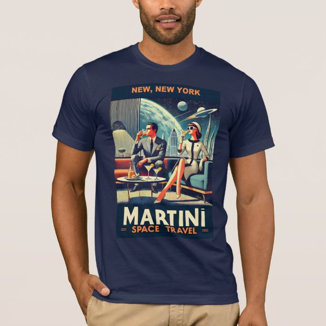 Martini Space Travel Posters New, New York T-Shirt (Vorderseite)