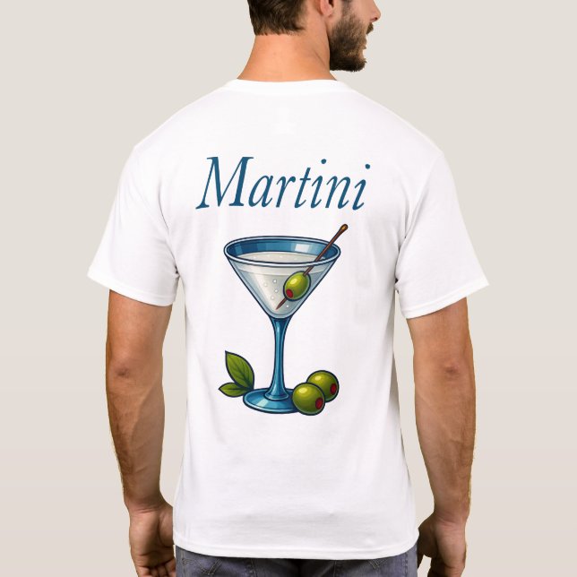 Martini T-Shirt – Classic Gin or Vodka Cocktail (Rückseite)