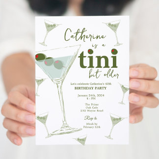 Martini Theme Party digital und druckbar Einladung