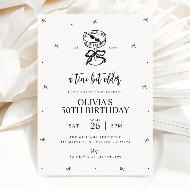 Martini Themed Birthday Invite, ein Tini-bisschen  Einladung (Von Creator hochgeladen)