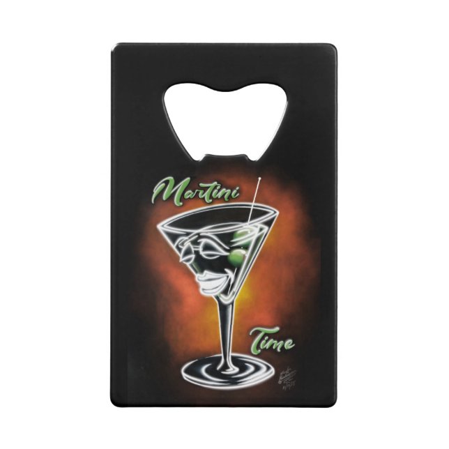 Martini Time Geldbeutel Flaschenöffner (Vorderseite)