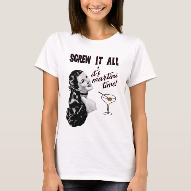 Martini Time (schwarz) T-Shirt (Vorderseite)