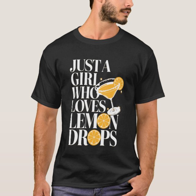 Martini-Trinker Lemon Drop Cocktail-Getränke T-Shirt (Vorderseite)