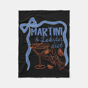 Martini und Hummer Diet Küste Sommer Funny Summen Fleecedecke