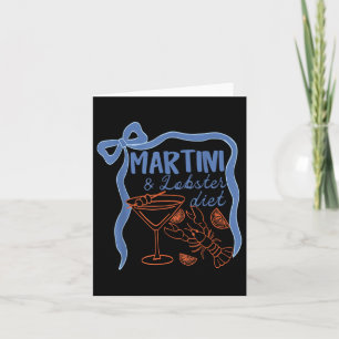 Martini und Hummer Diet Küste Sommer Funny Summen Karte