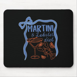 Martini und Hummer Diet Küste Sommer Funny Summen Mousepad