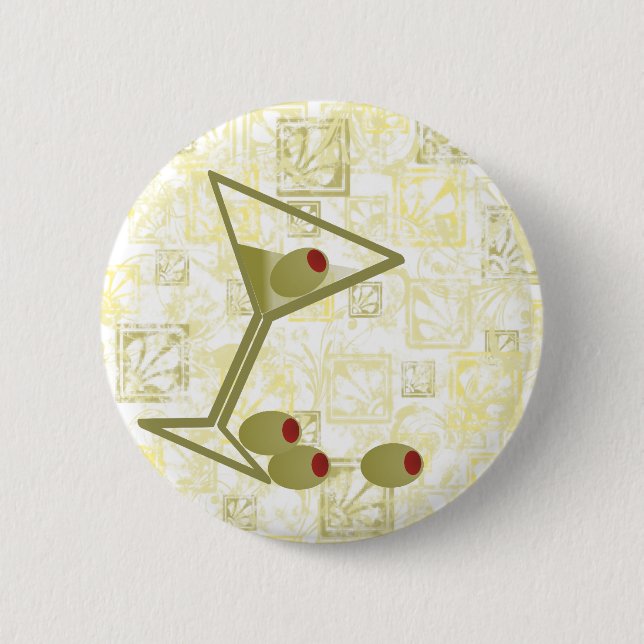 Martini und Oliven Button (Vorderseite)