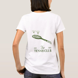Martini und Tennisclub Party T-Shirt