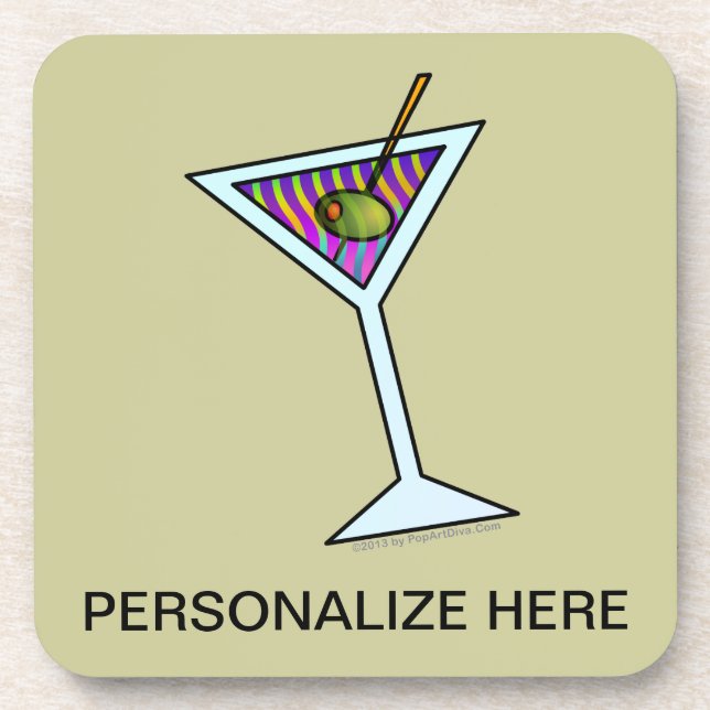 MARTINI-UNTERSETZER-SETS GETRÄNKEUNTERSETZER (Vorderseite)