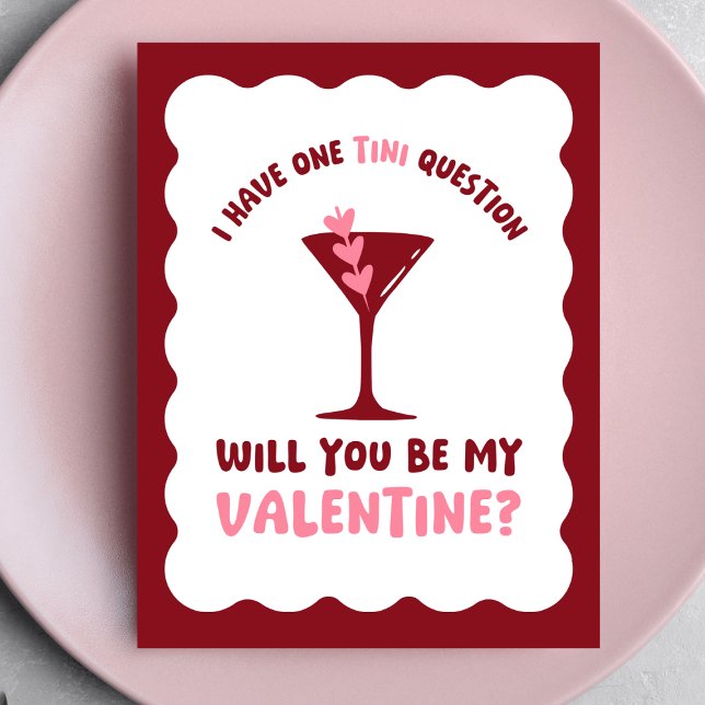 Martini Valentine Card - Chic & Trendy Fun Hearts Karte (Von Creator hochgeladen)