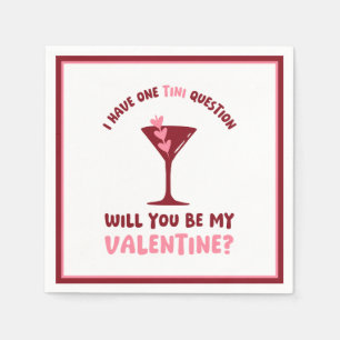 Martini Valentine Chic und trendy Galentines Day Serviette