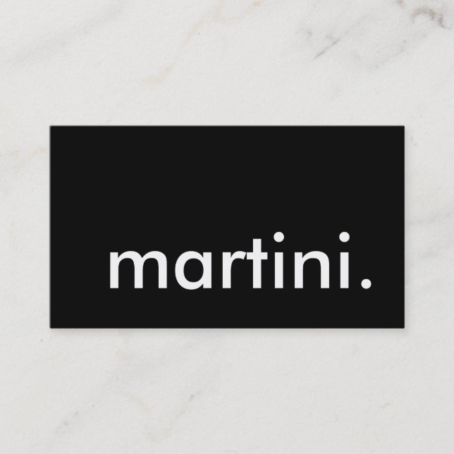 martini. visitenkarte (Vorderseite)