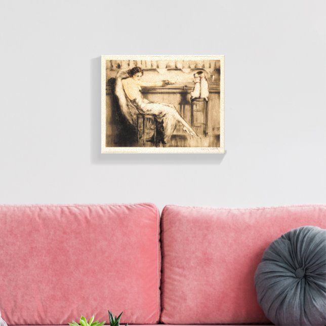 Martini von Louis Icart Leinwanddruck (Insitu (Wohnzimmer))