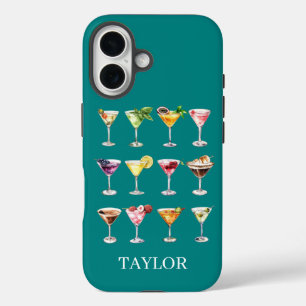 Martini-Wahnsinn-Monogramm iPhone 16 Hülle