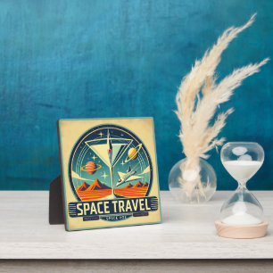 Martini Weltraum Reise 1957 New Worlds Logo Fotoplatte