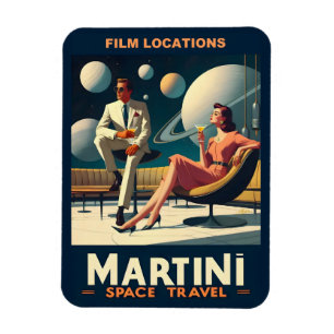Martini Weltraum-Reiseplakate Film Locations Magnet