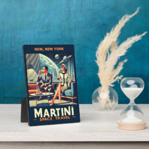 Martini Weltraum-Reiseplakate Neu, New York Fotoplatte