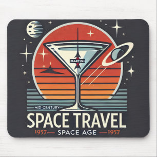Martini Weltraumfahrt 1957 Space Age Logo Mousepad