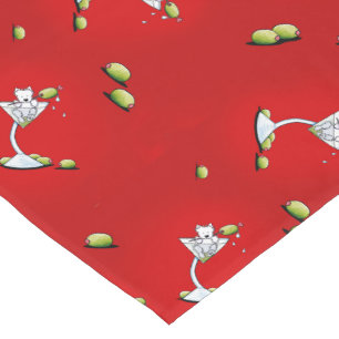 Martini Westies Table Runner Großer Tischläufer