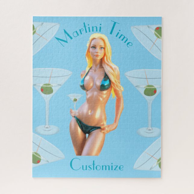 Martini-Zeit Bikini-Babe Thunder_Cove  Puzzle (Vertikal)