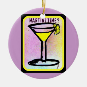 MARTINI-ZEIT-ZITRONENDROPS-DRUCK KERAMIK ORNAMENT