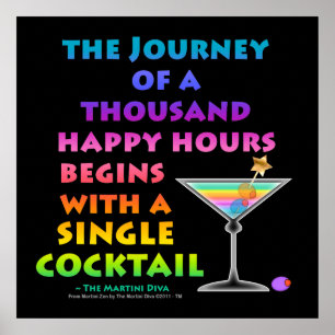 MARTINI ZEN - Happy Hour Journey Poster, Druck Poster