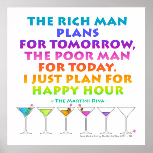 MARTINI ZEN - Plan für glückliche Stunden Posters, Poster