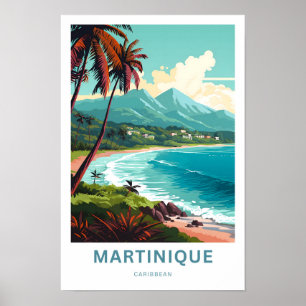 Martinique Caribbean Travel Print Poster