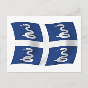 Martinique Flag Postcard Postkarte