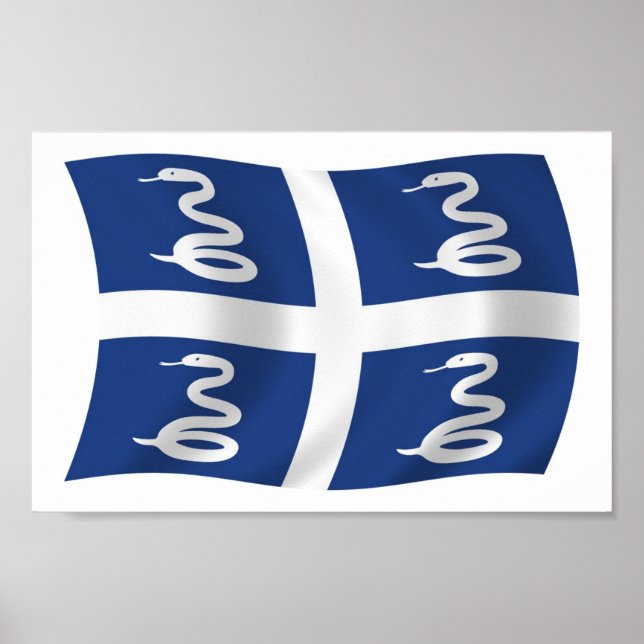 Martinique Flag Poster Print (Vorne)