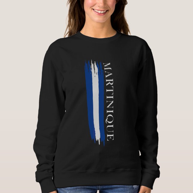 Martinique-Flaggenfarben Streifen Sweatshirt (Vorderseite)