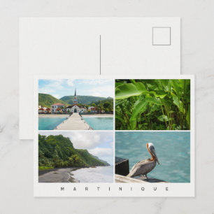 Martinique Karibik-Foto-Collage, moderne Reise Postkarte