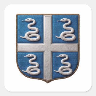 Martinique Landeswappen Symbol Emblem Flagge Schla Quadratischer Aufkleber
