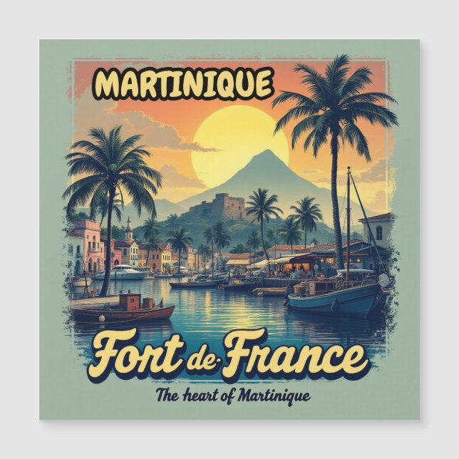 MARTINIQUE MAGNETKARTE (Vorderseite)