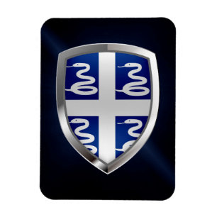 Martinique Metallic Emblem Magnet