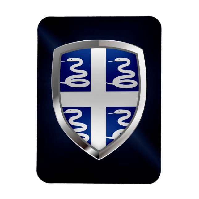 Martinique Metallic Emblem Magnet (Vertikal)