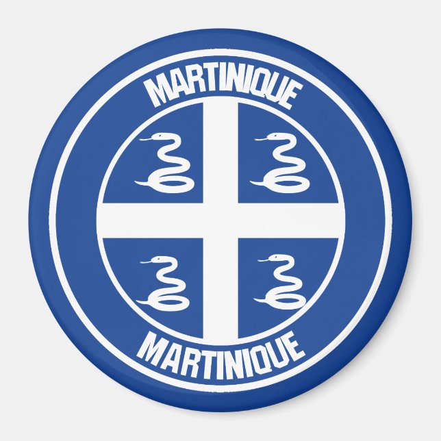 Martinique Round Emblem Magnet (Vorne)