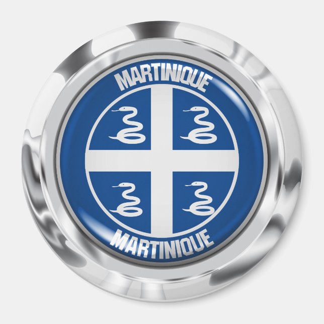 Martinique Round Emblem Magnet (Vorne)