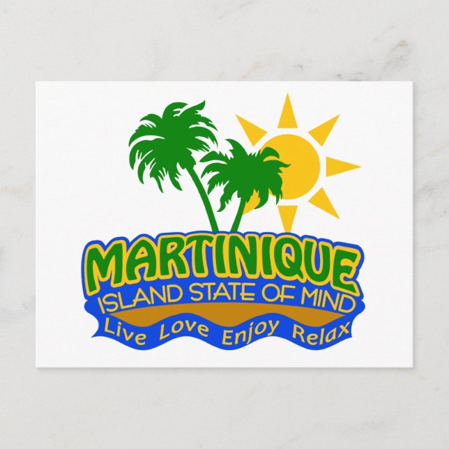 Martinique Staat der Postkarte des Geistes (Vorderseite)