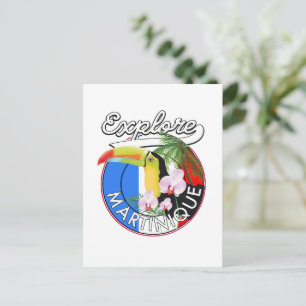 Martinique Travel-Logo Postkarte