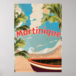 Martinique Vintager Urlaub Poster