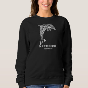 Martinique West Indies Vintag Stamm Dolphin Vaca Sweatshirt