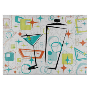Martinis A Go-Go Glas Schneidbrett Schneidebrett