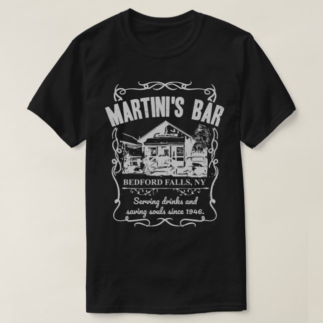 Martinis Bar Sein schönes Leben T-Shirt (Design vorne)